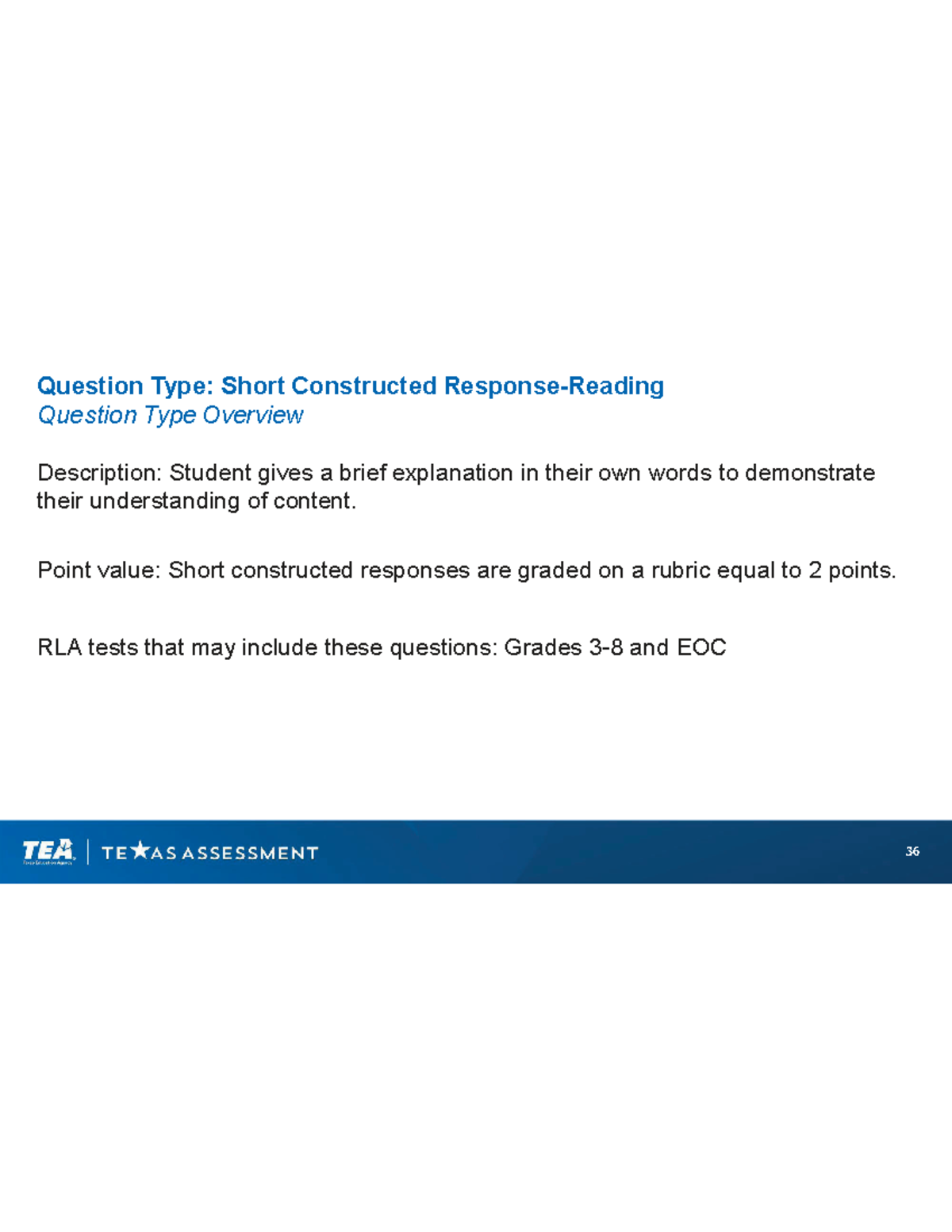 New Question Types Scoring And Reporting Guide Rla Question Type New Question Types Scoring And Reporting Guide Rla Question Type