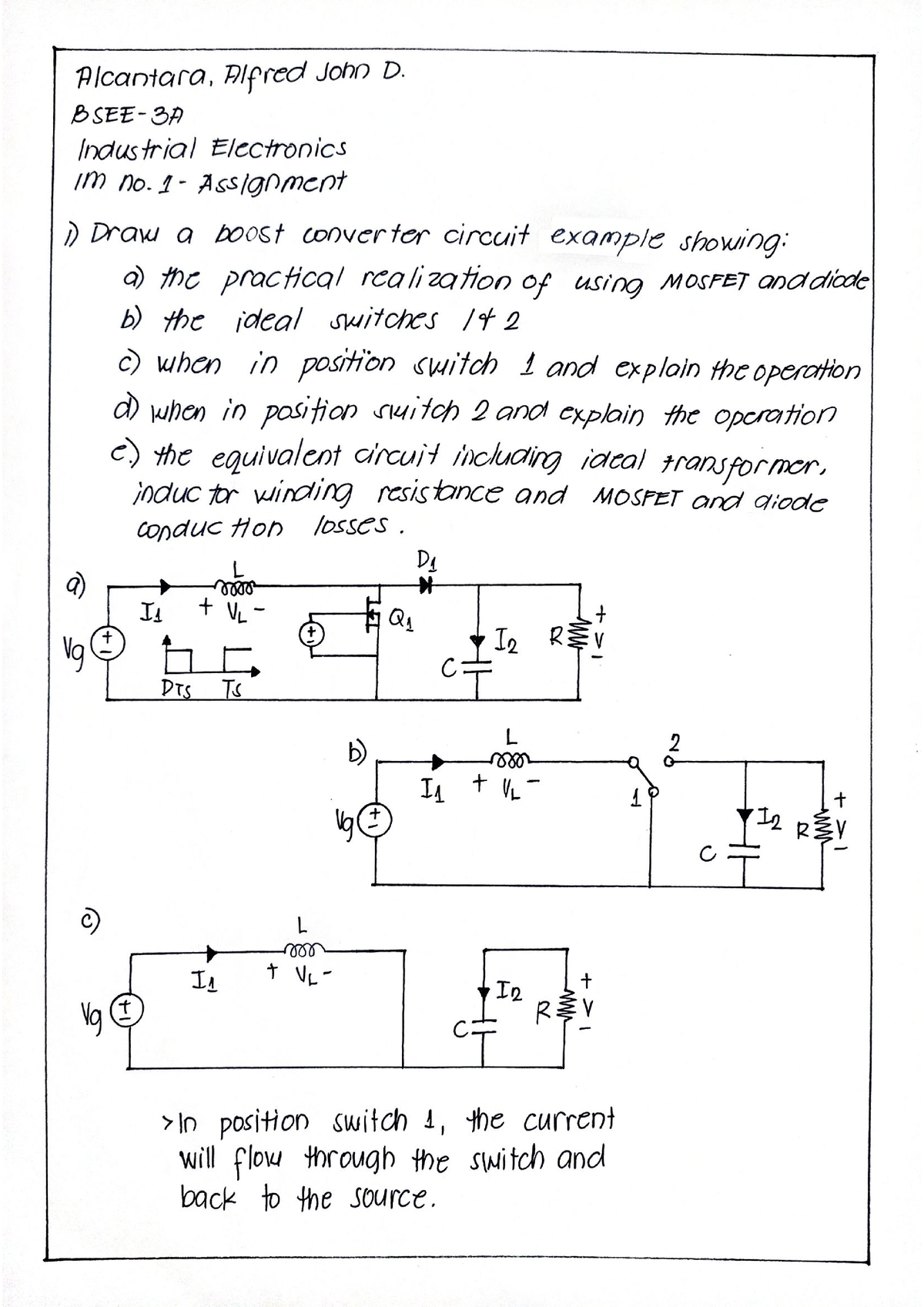 IM 1- Assignment in Industrial Electronics - Electrical Engineering ...