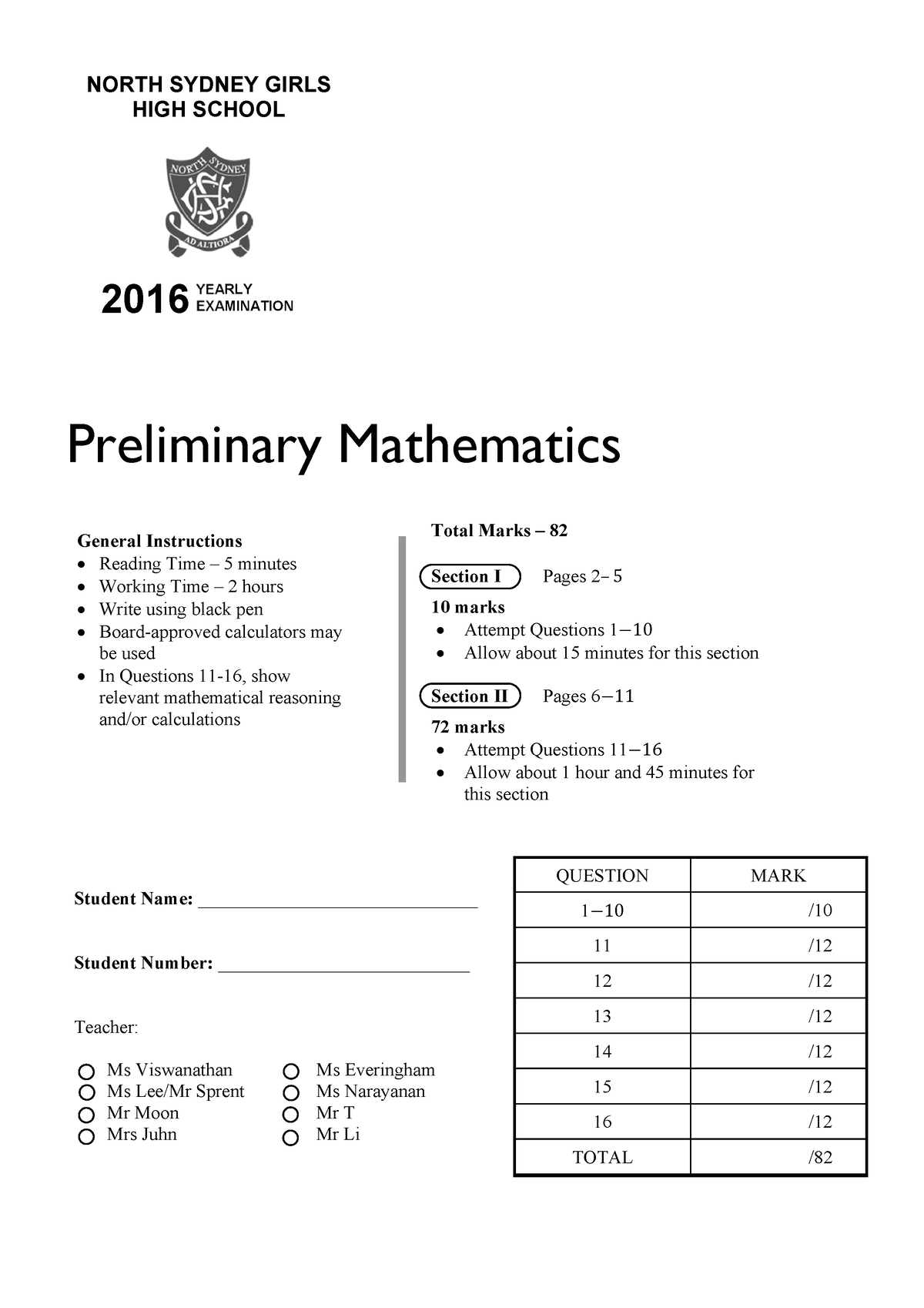 Nsghs 2016 Yr 11 2U T3 - A practice exam paper - NORTH SYDNEY GIRLS ...