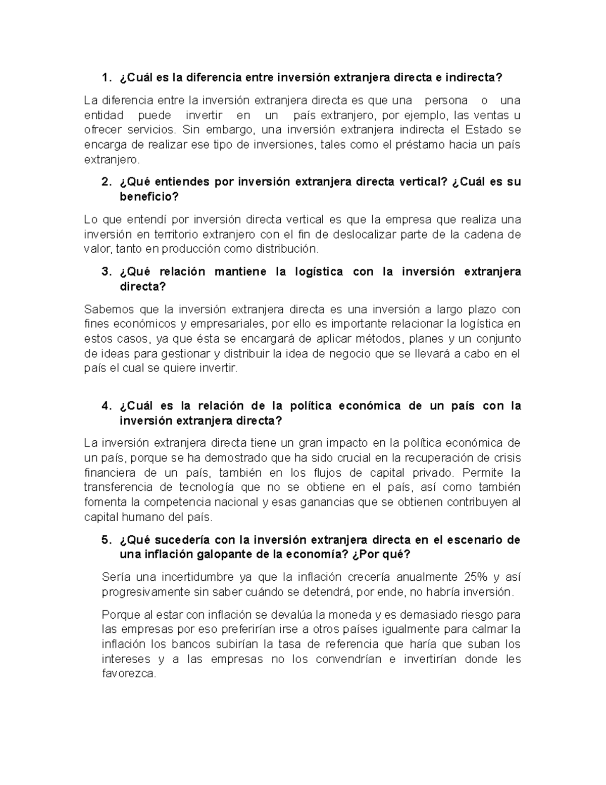 Cuál Es La Diferencia Entre Inversión Extranjera Directa E Indirecta ...