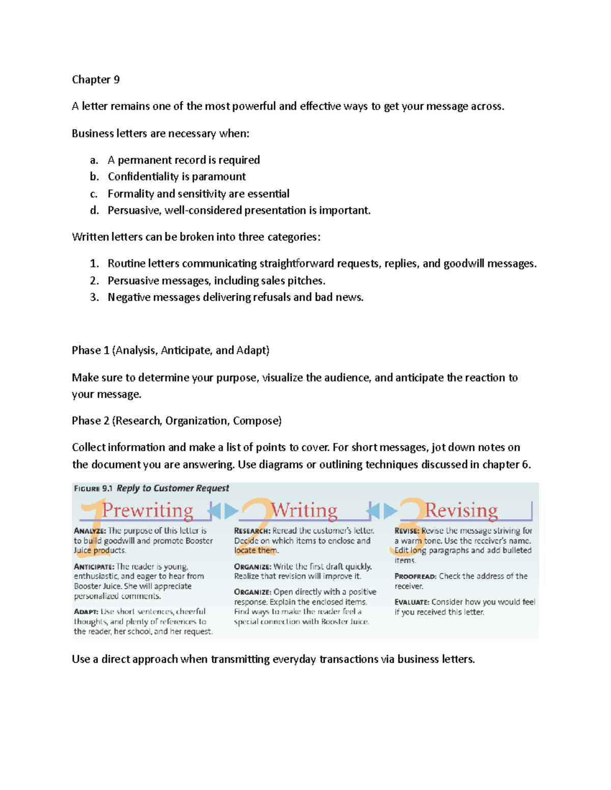 Chapter 9 - Lecture notes Lecture 9 - Chapter 9 A letter remains one of ...