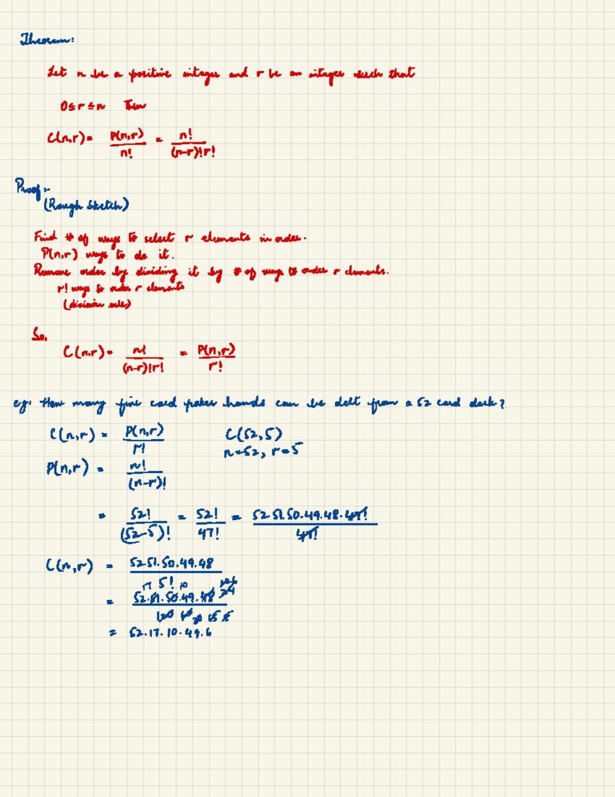 Discrete Practice - Theorem : Let n be a positive integer and r be an ...