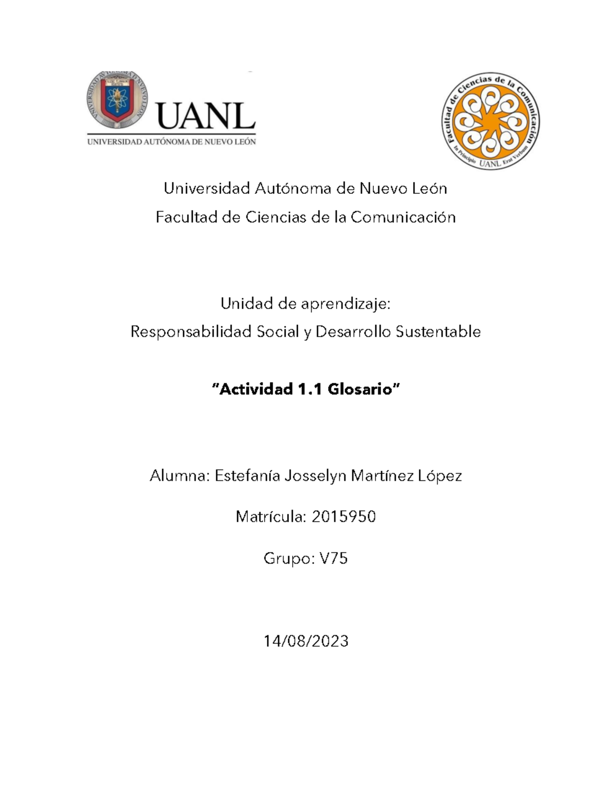 Rsyds Act 1 Act 11 Glosario Conceptos Responsabilidad Universidad AutÛnoma De Nuevo LeÛn 1110