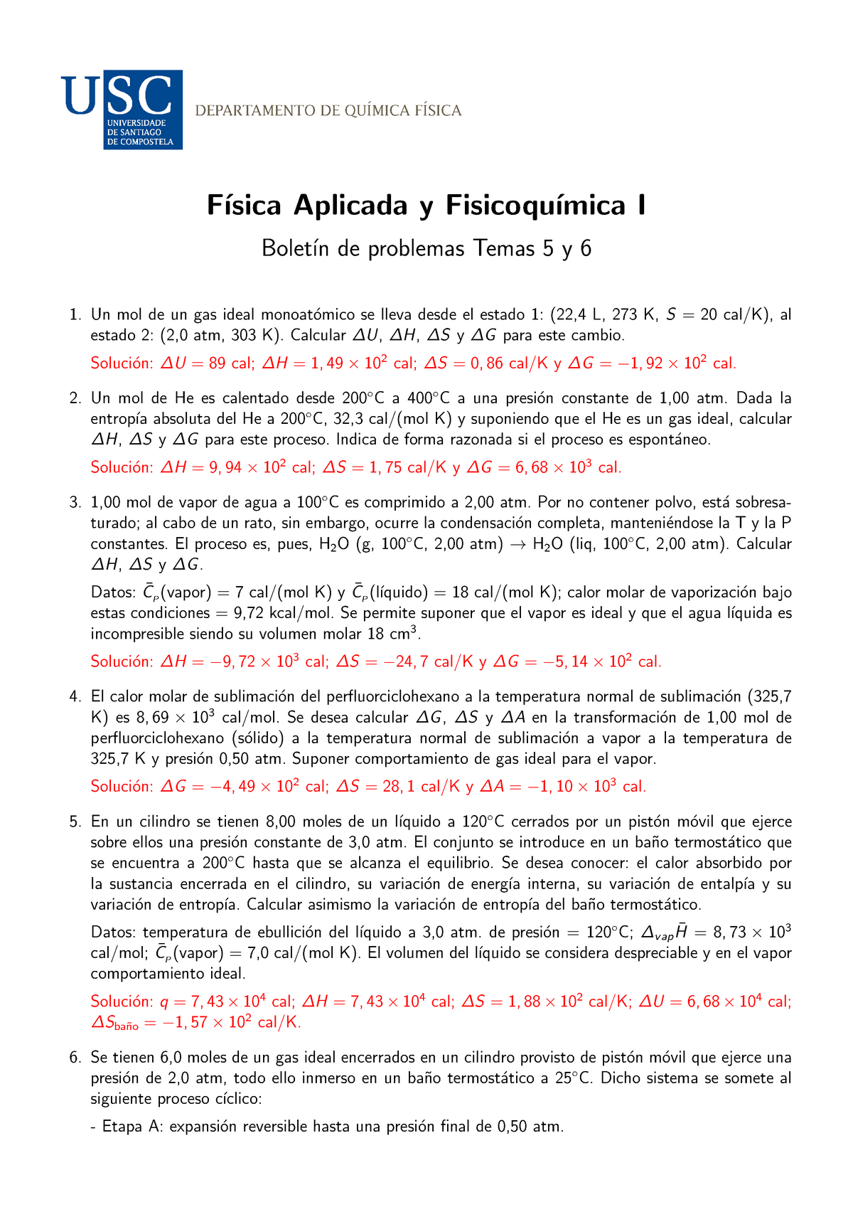 Boletin Temas 5y6 - Ejercicios - F ́ısica Aplicada Y Fisicoqu ́ımica I ...