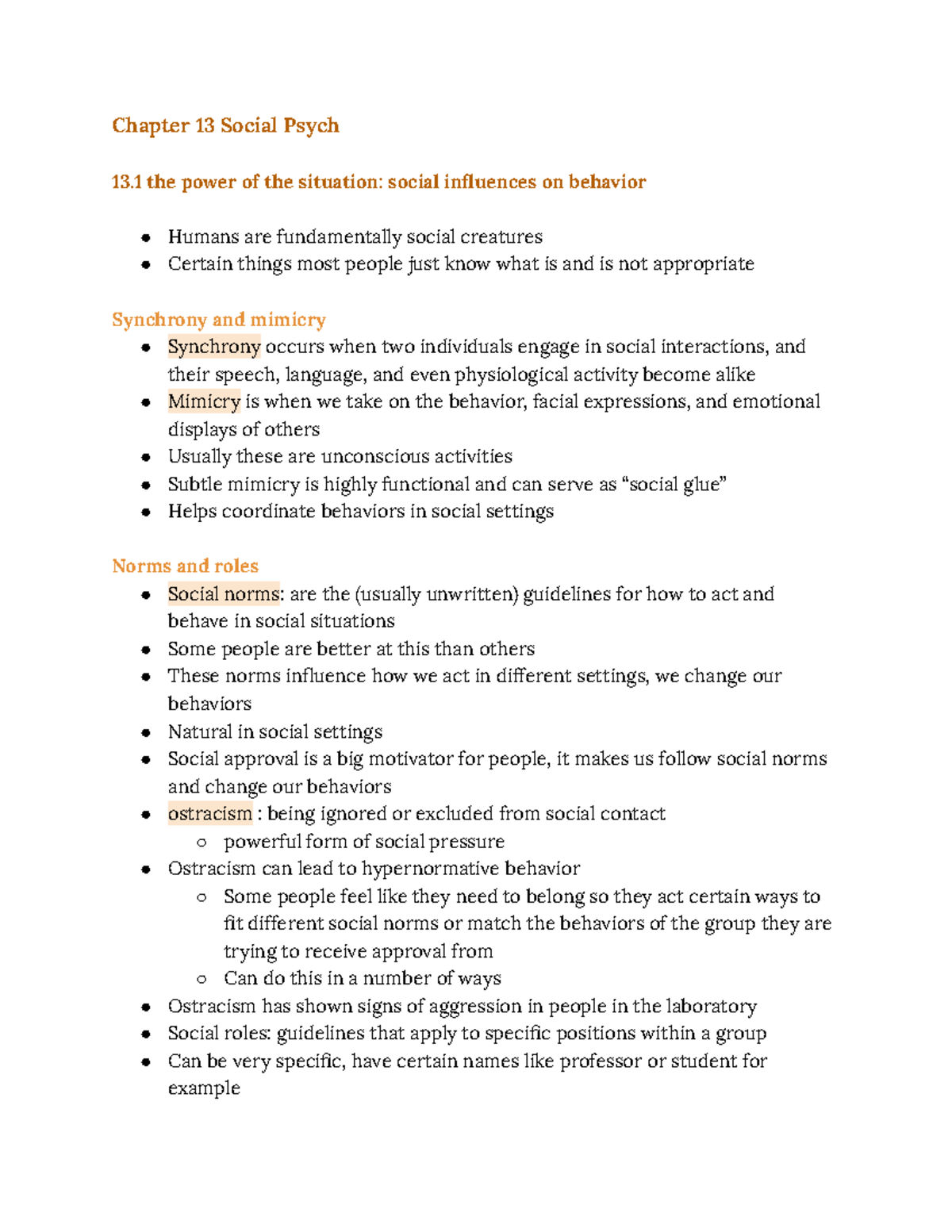 Chapter 13 Social Psych - Chapter 13 Social Psych 13 the power of the ...
