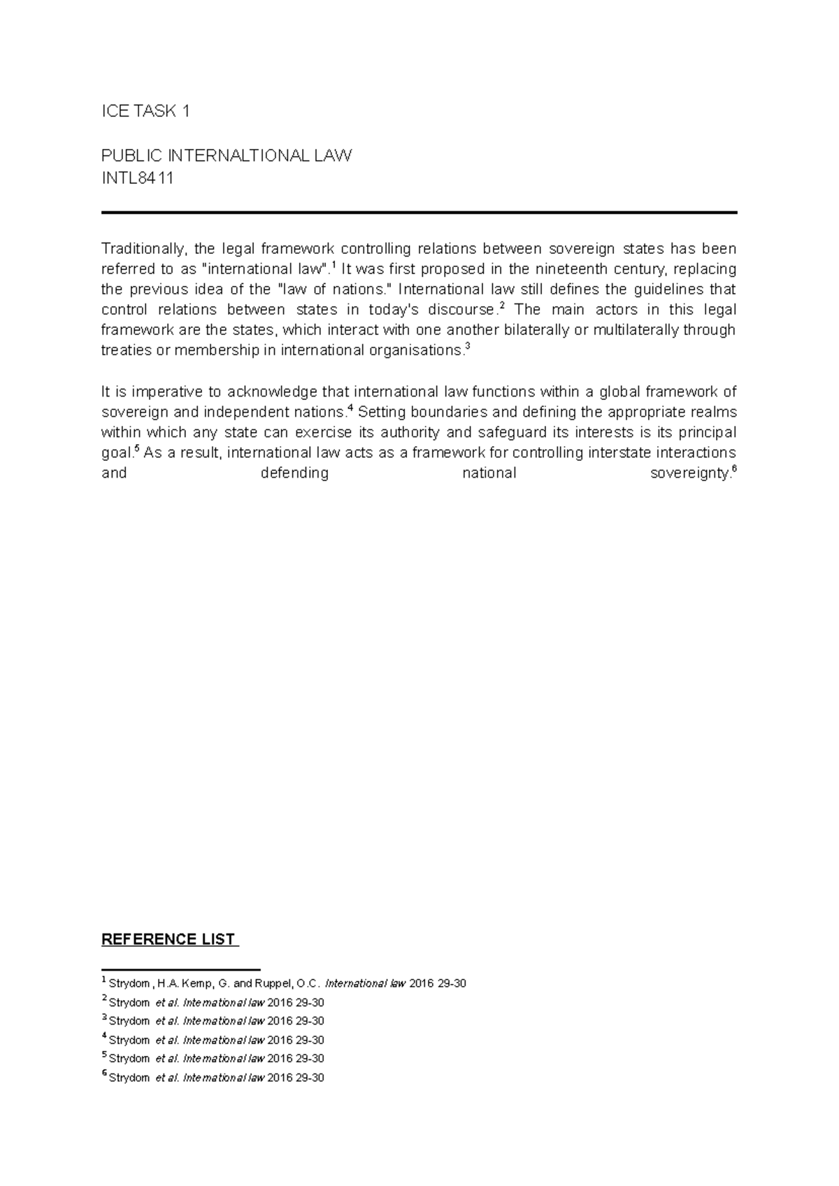 ICE TASK 1 - Ice task for public international law - ICE TASK 1 PUBLIC ...