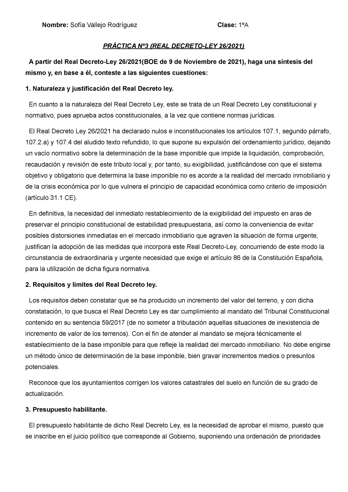 Práctica Sobre El Real Decreto Ley-2 - PRÁCTICA Nº3 (REAL DECRETO-LEY ...