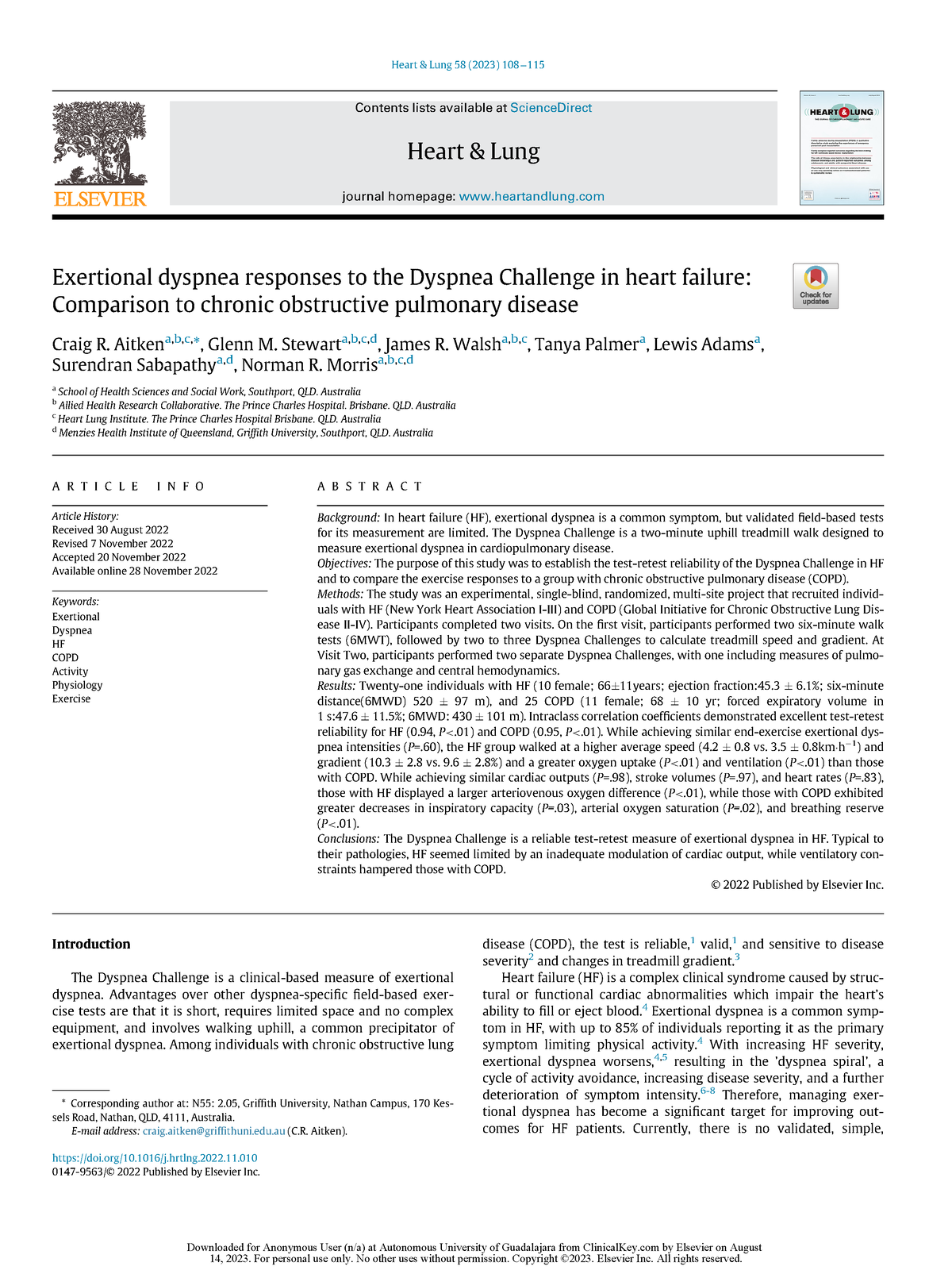 Articulo unooo - artículo - Exertional dyspnea responses to the Dyspnea ...