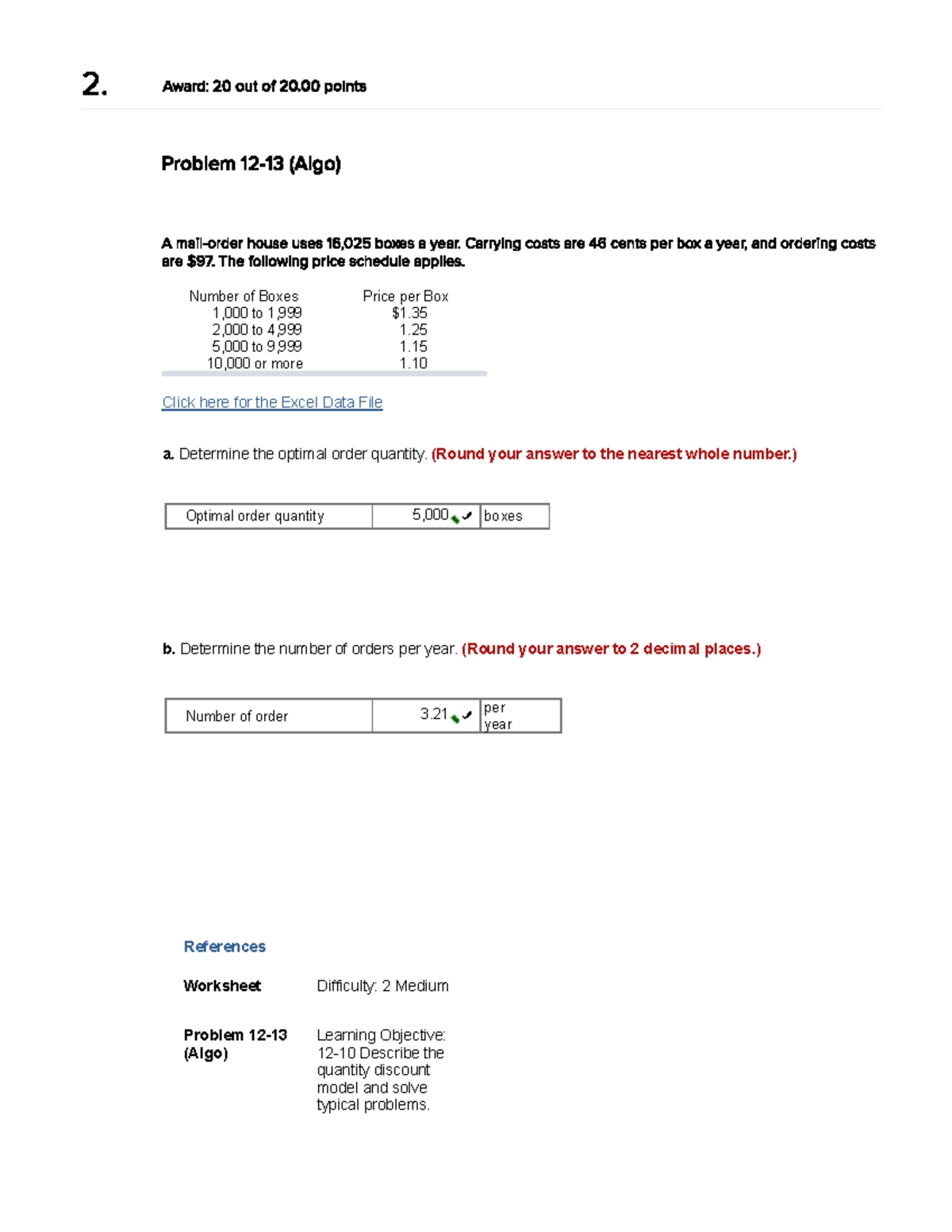 BA 6025 Homework Q2 Number of Boxes Price per Box 1,000 to 1,999 1