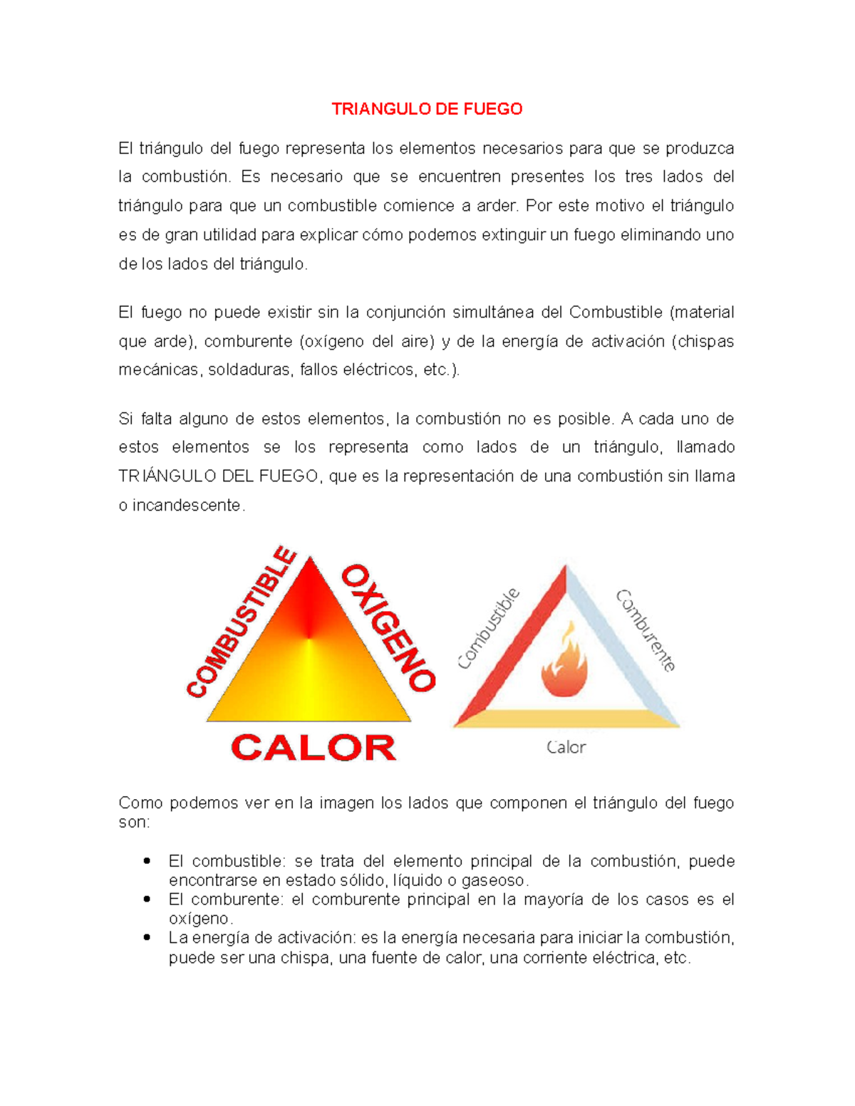 Triangulo DE Fuego - es bueno - TRIANGULO DE FUEGO El triángulo del ...