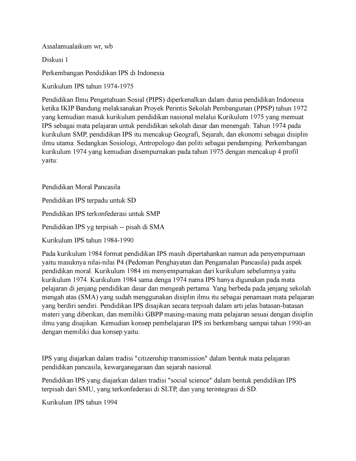 Diskusi 1 PDGK 4405 - Bahasa - Assalamualaikum Wr, Wb Diskusi 1 ...