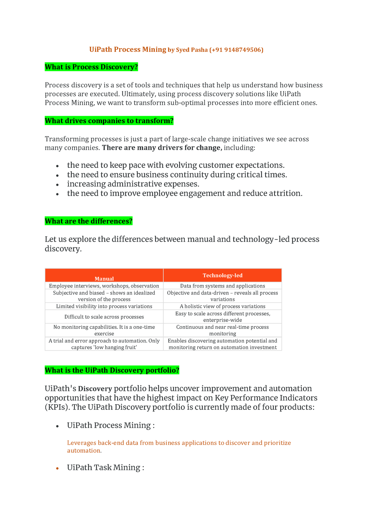 Ui Path Process Mining - Lesson 2 - UiPath Process Mining by Syed Pasha ...