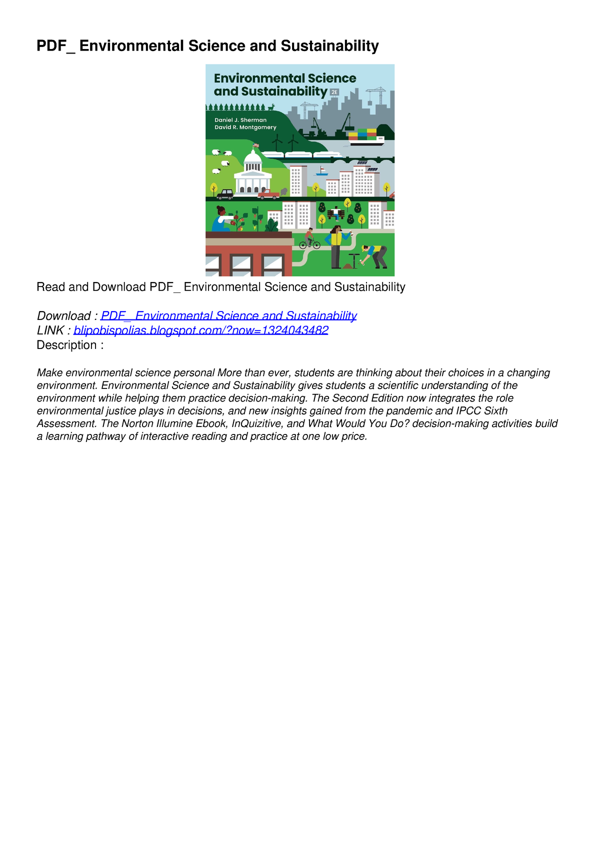 PDF_ Environmental Science And Sustainability - Blogspot/?now ...