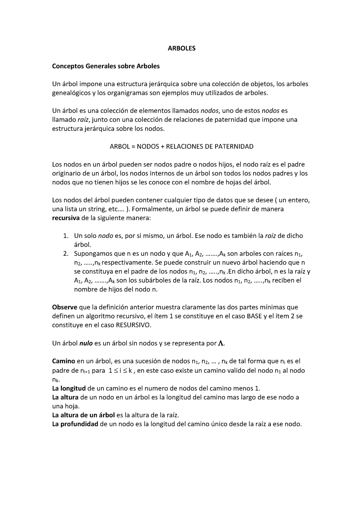 Arboles - .. - Arboles Conceptos Generales Sobre Arboles Un árbol 