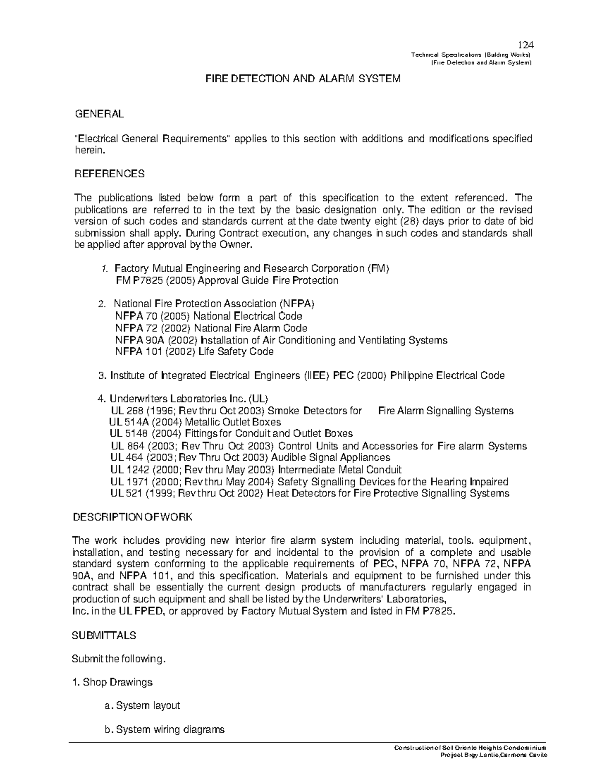 571666330 Fdas Technical Specs PDF Construction of Sol Oriente