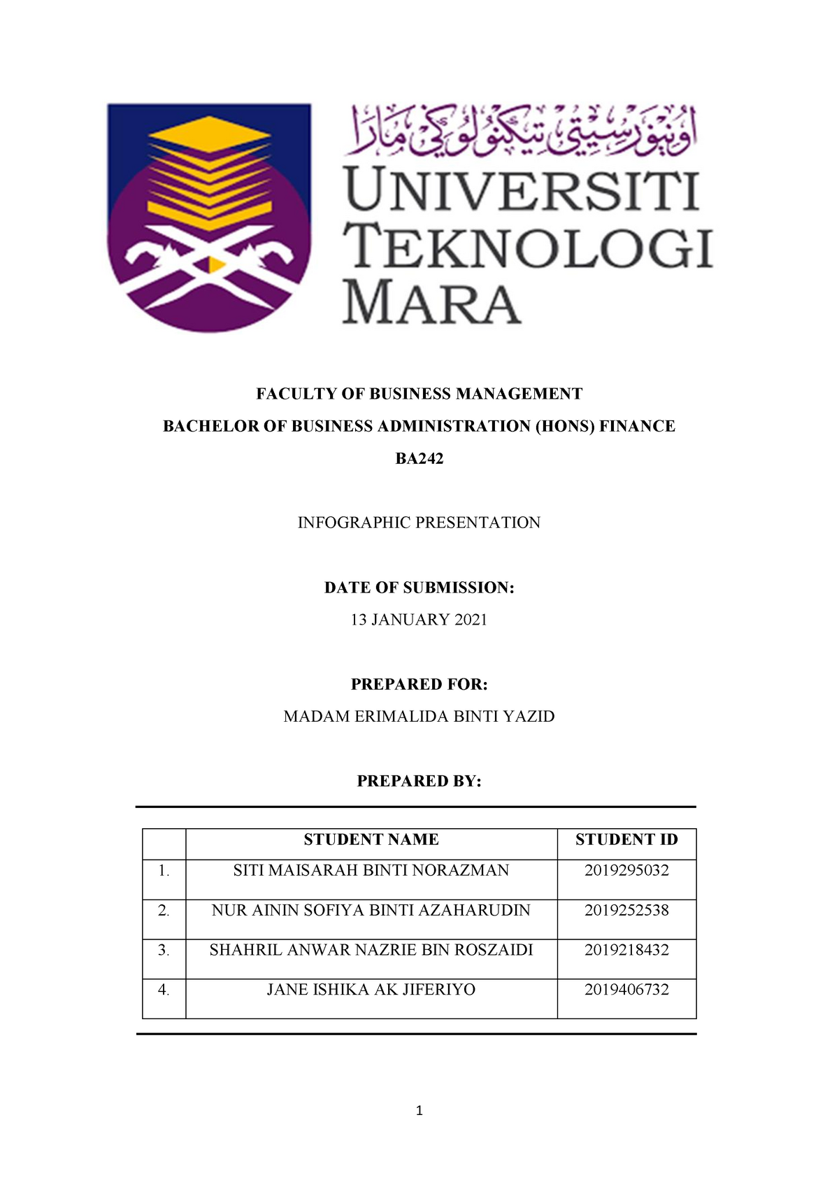 Infographic Presentation - FIN533 (Shahril Anwar Nazrie Bin Roszaidi ...