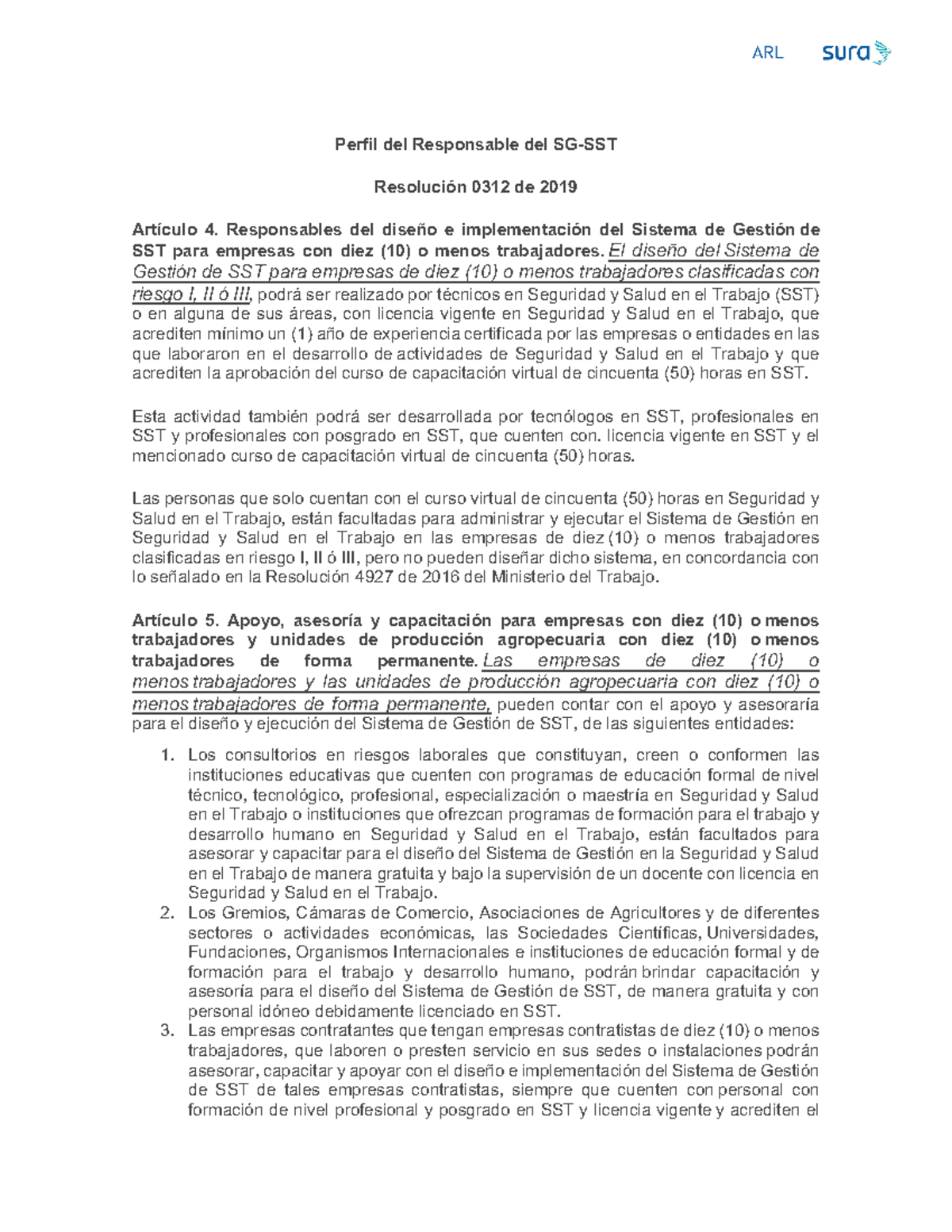 Documento Perfil Responsable Sgsst Perfil Del Responsable Del Sg Sst