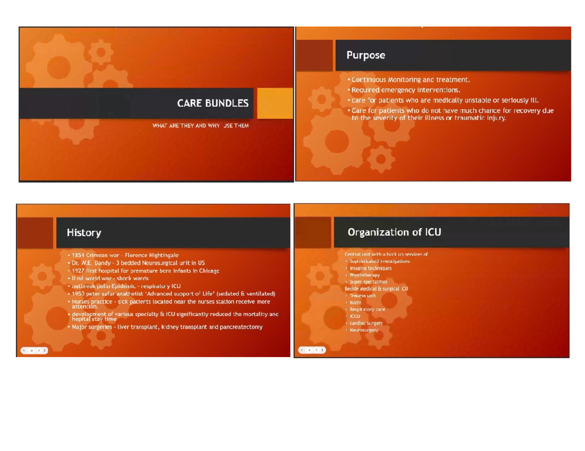 Care Bundle - NURSING - Nursing - = - Studocu