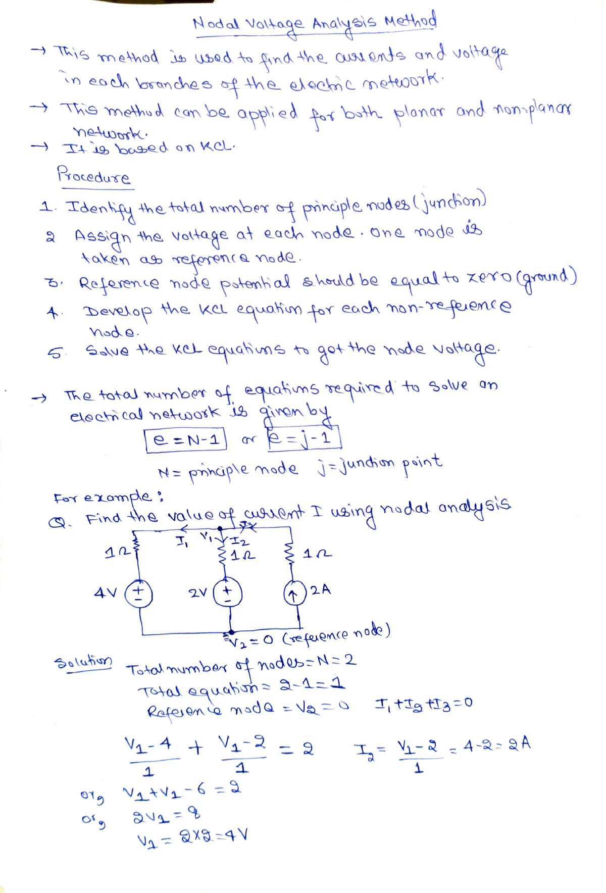 Nodal Analysis Method -4 - Nodal Naltage Analyis Mehod method Ubed find ...