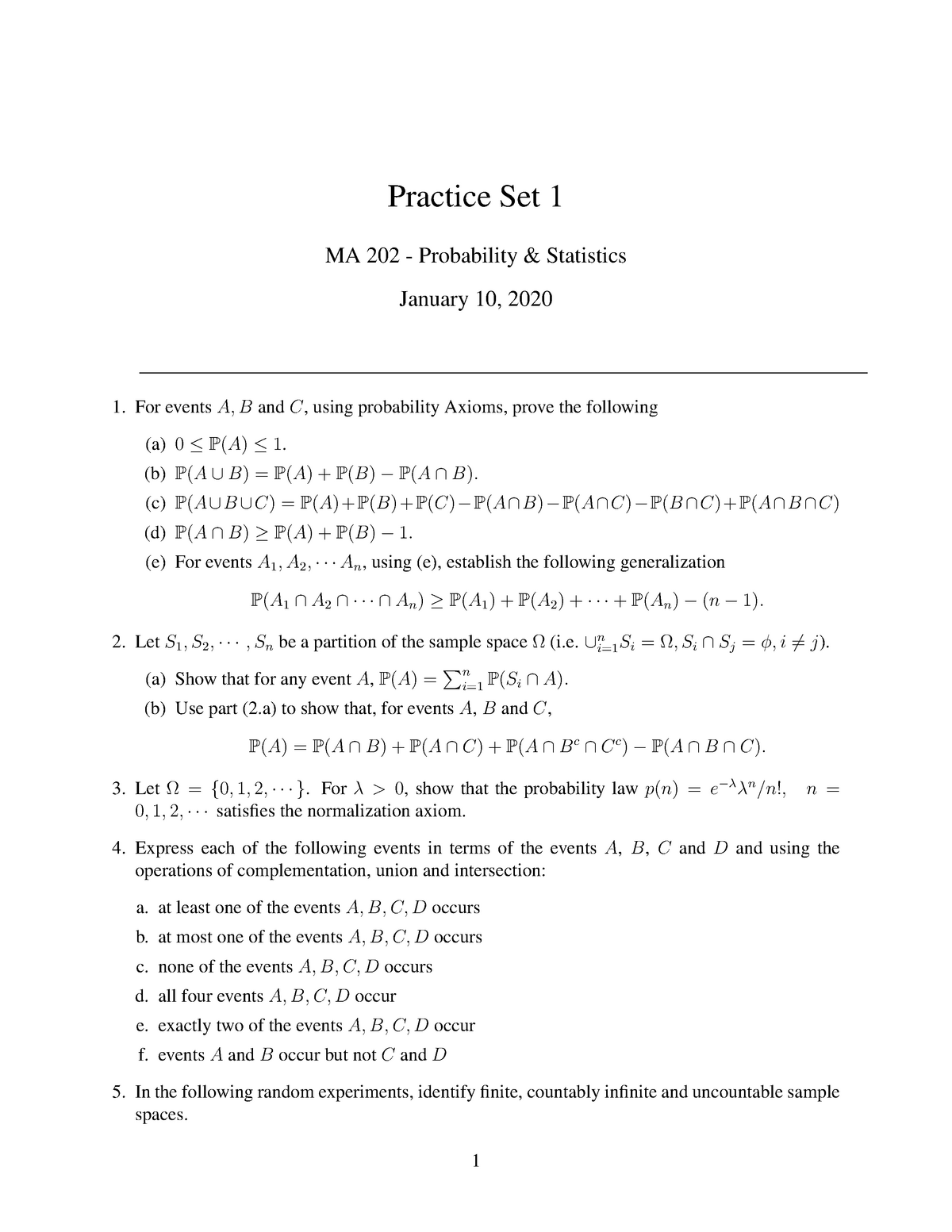 Practice Set 1 Probability Examples Ma3 Studocu