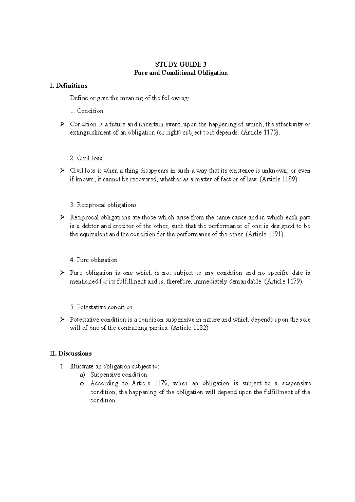 Oblicon-study-guide-aaa compress - STUDY GUIDE 3 Pure and Conditional ...