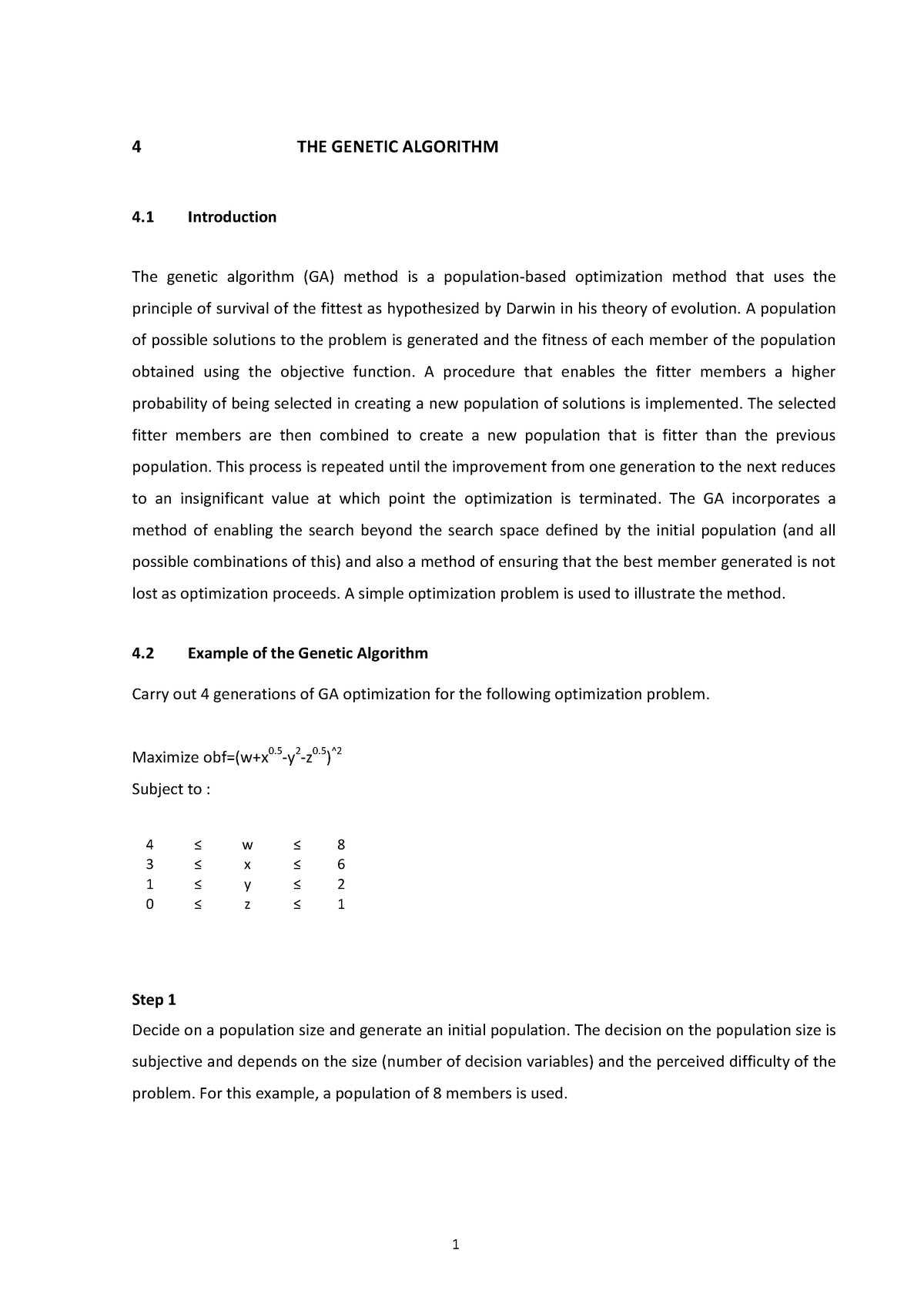 Genetic+algorithms - genetic algorithms notes - 4 THE GENETIC ALGORITHM ...