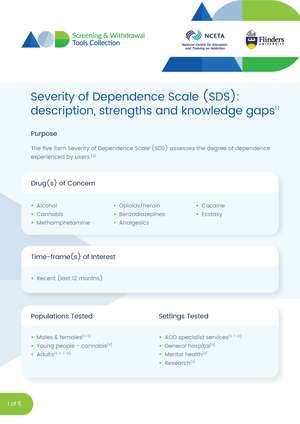 Severity of Dependence Scale