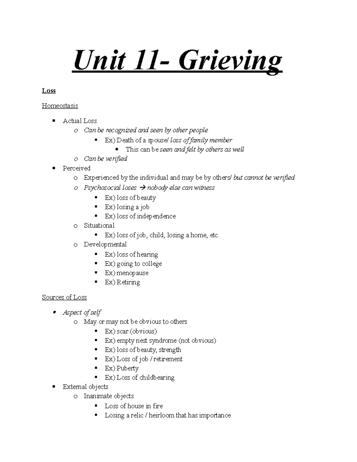 Understanding Loss And Grief: Types Manifestations And Nursing Process ...