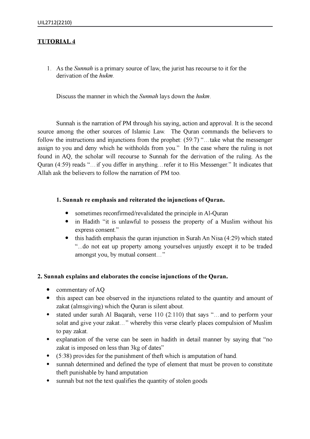 tutorial-question-4-answers-tutorial-4-as-the-sunnah-is-a-primary