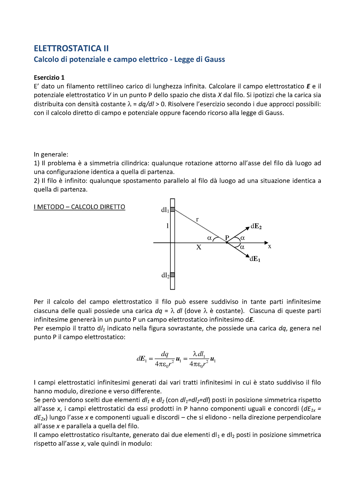 Es02 Gauss Fisica 2 axplz Polito Studocu