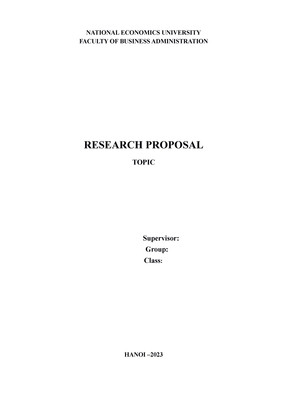 master of business administration research proposal