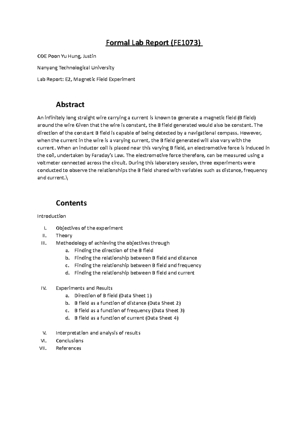 Formal Lab Report - LAB - Formal Lab Report (FE1073) COE Poon Yu Hung ...