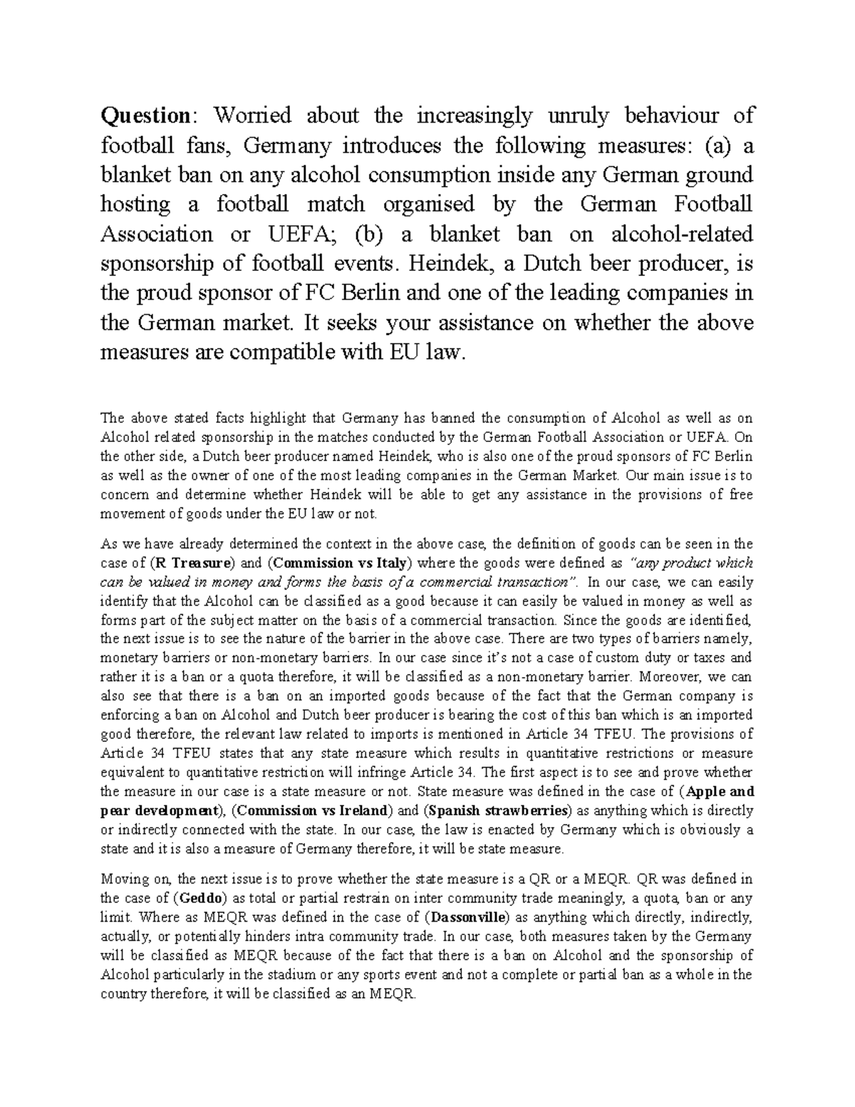 FMG Problem Question - Question: Worried about the increasingly unruly ...