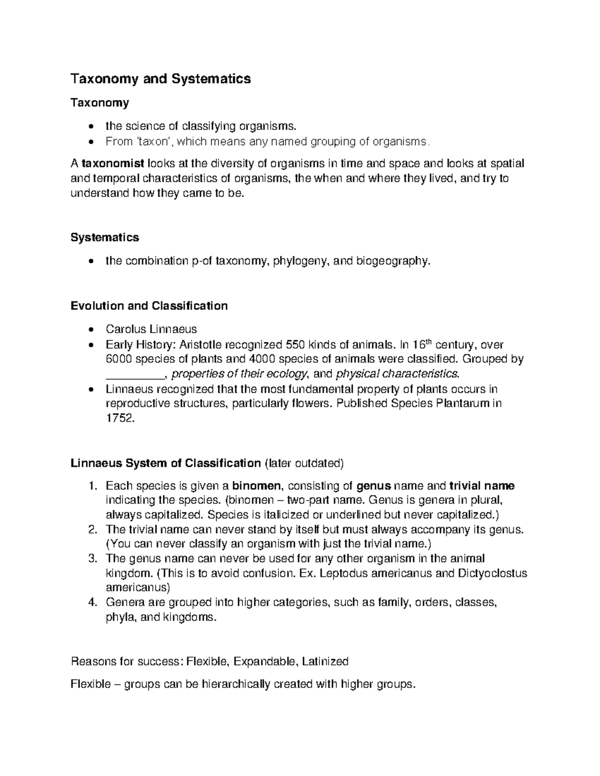 Paleontology Reviewer 3 - Taxonomy and Systematics Taxonomy the science ...