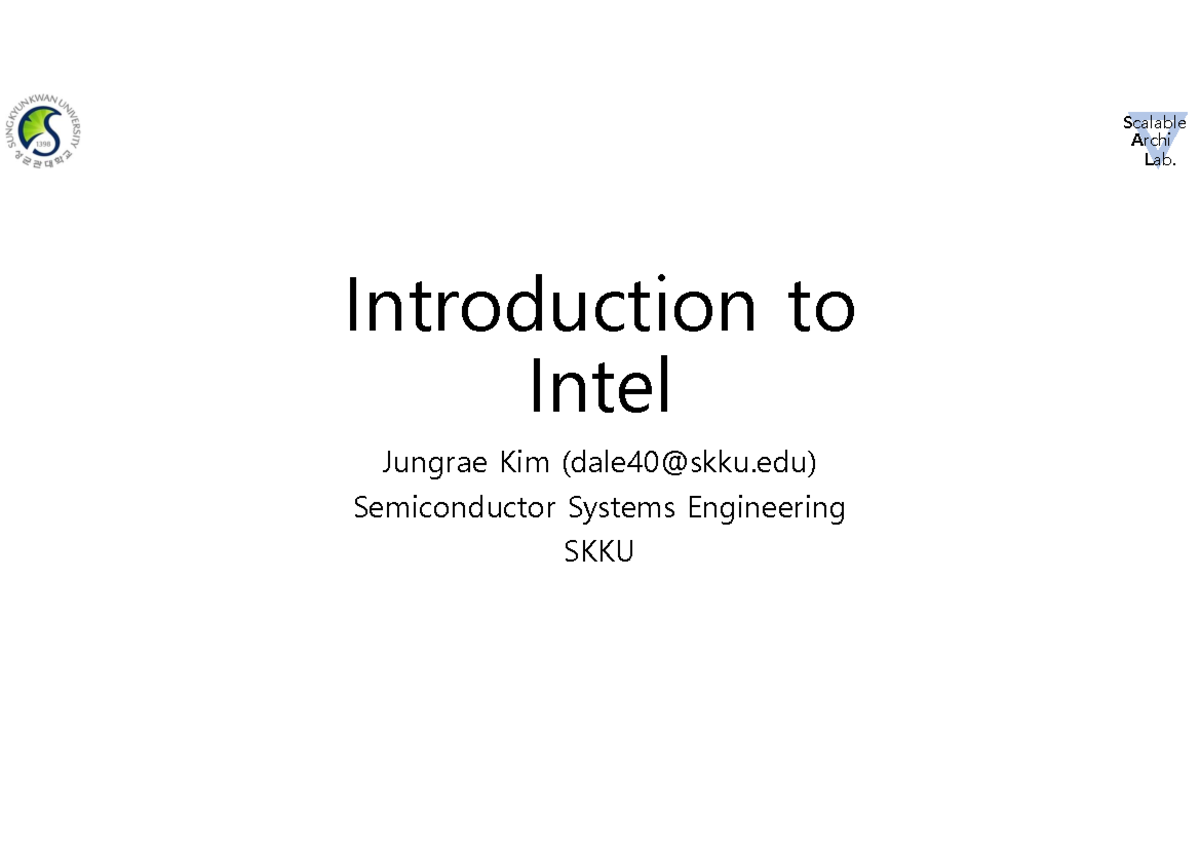 10. Intel Processors - microprocessor - Archi Lab. Introduction to ...