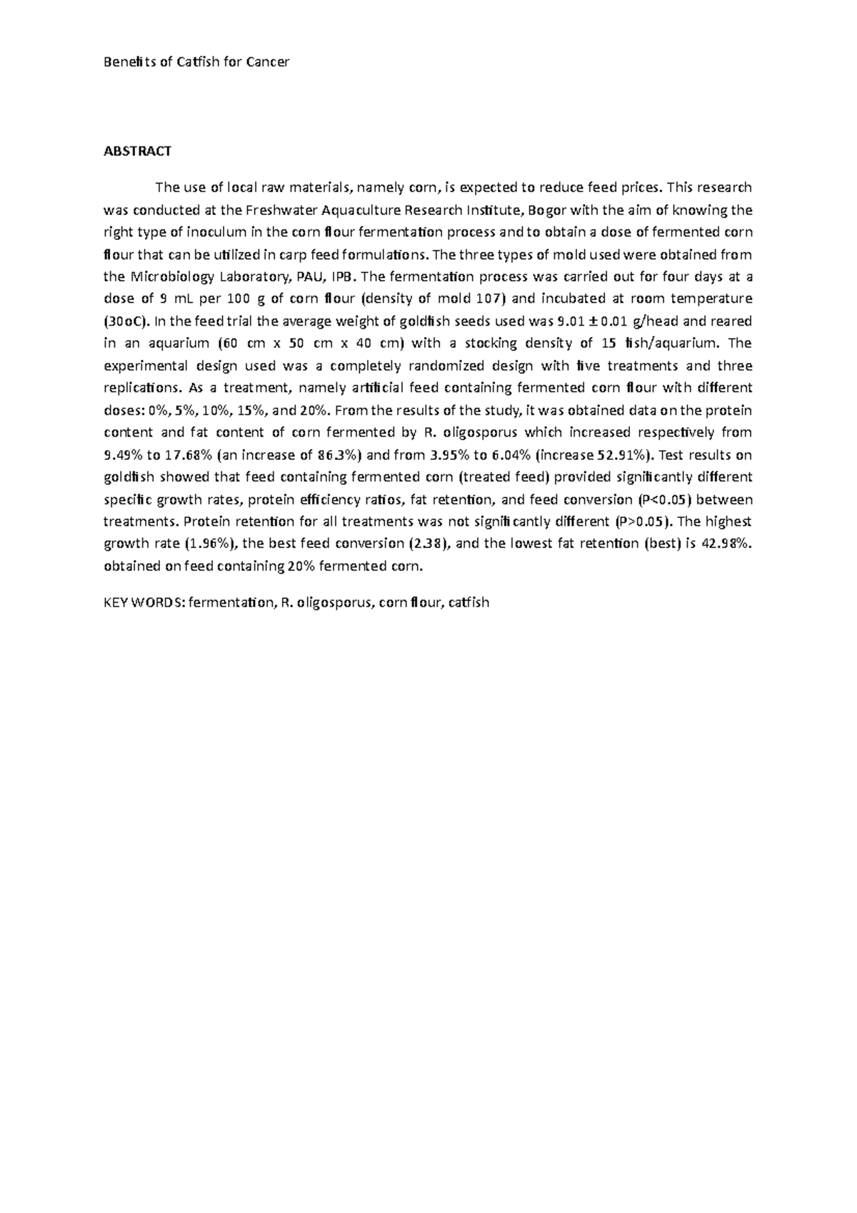 Benefits of Catfish for Cancer Benefits of Catfish for Cancer