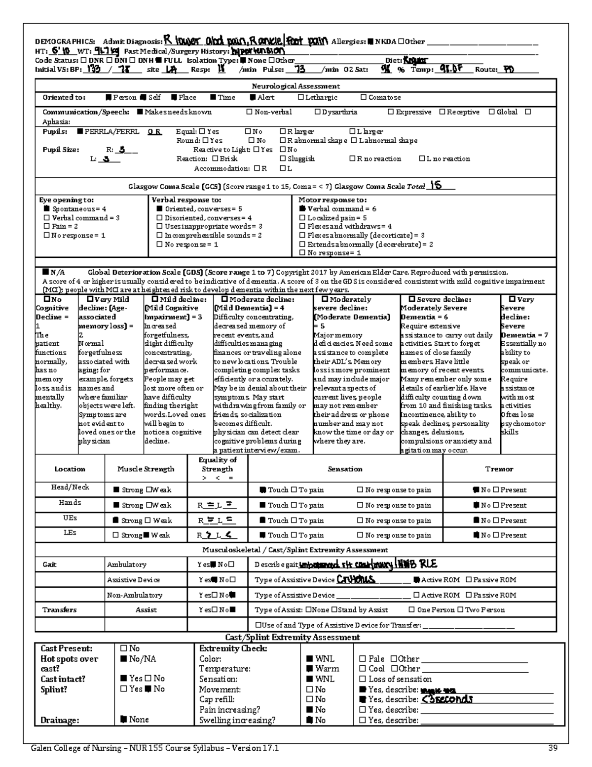 Clinical Packet 4 - n/a - DEMOGRAPHICS: Admit Diagnosis: - Studocu