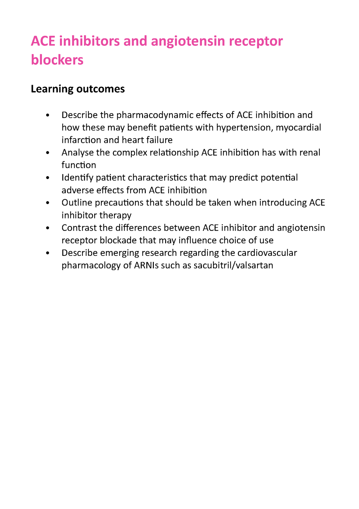 ACE inhibitors and angiotensin receptor blockers - ACE inhibitors and ...