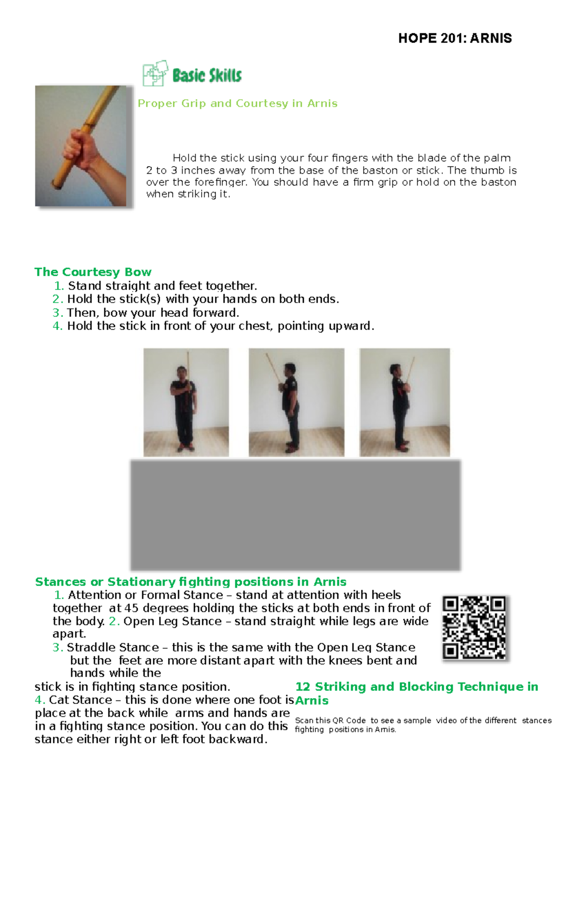 Week 3and4 HOPE201 - The Courtesy Bow 1. Stand straight and feet ...