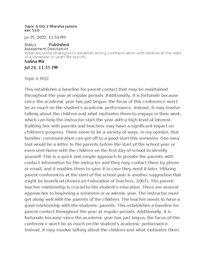 Topic 5 DQ 1 Marsha James - Week 5 DQ 1 Assessment Description What is ...