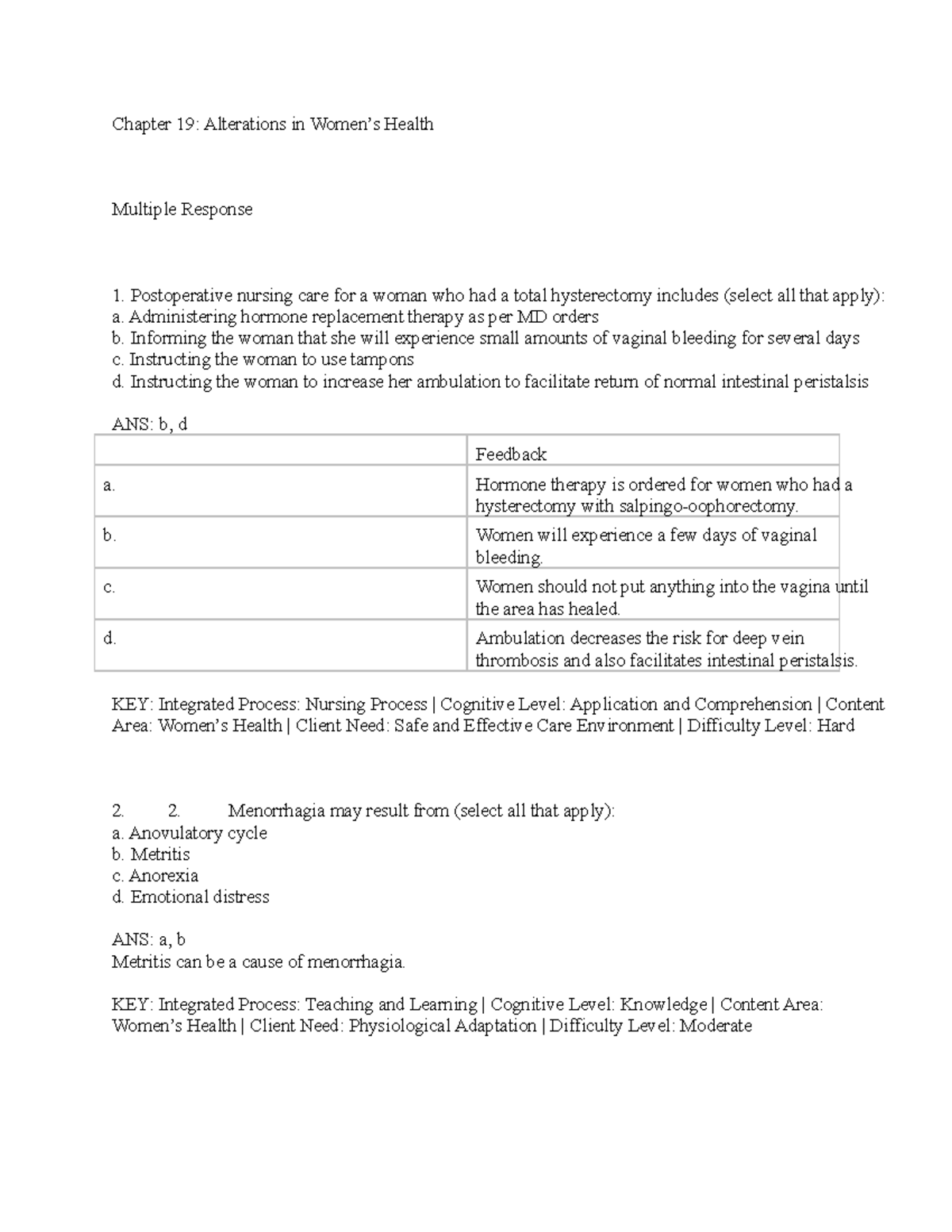 Chapter 19 Alterations in Women’s Health Chapter 19 Alterations in