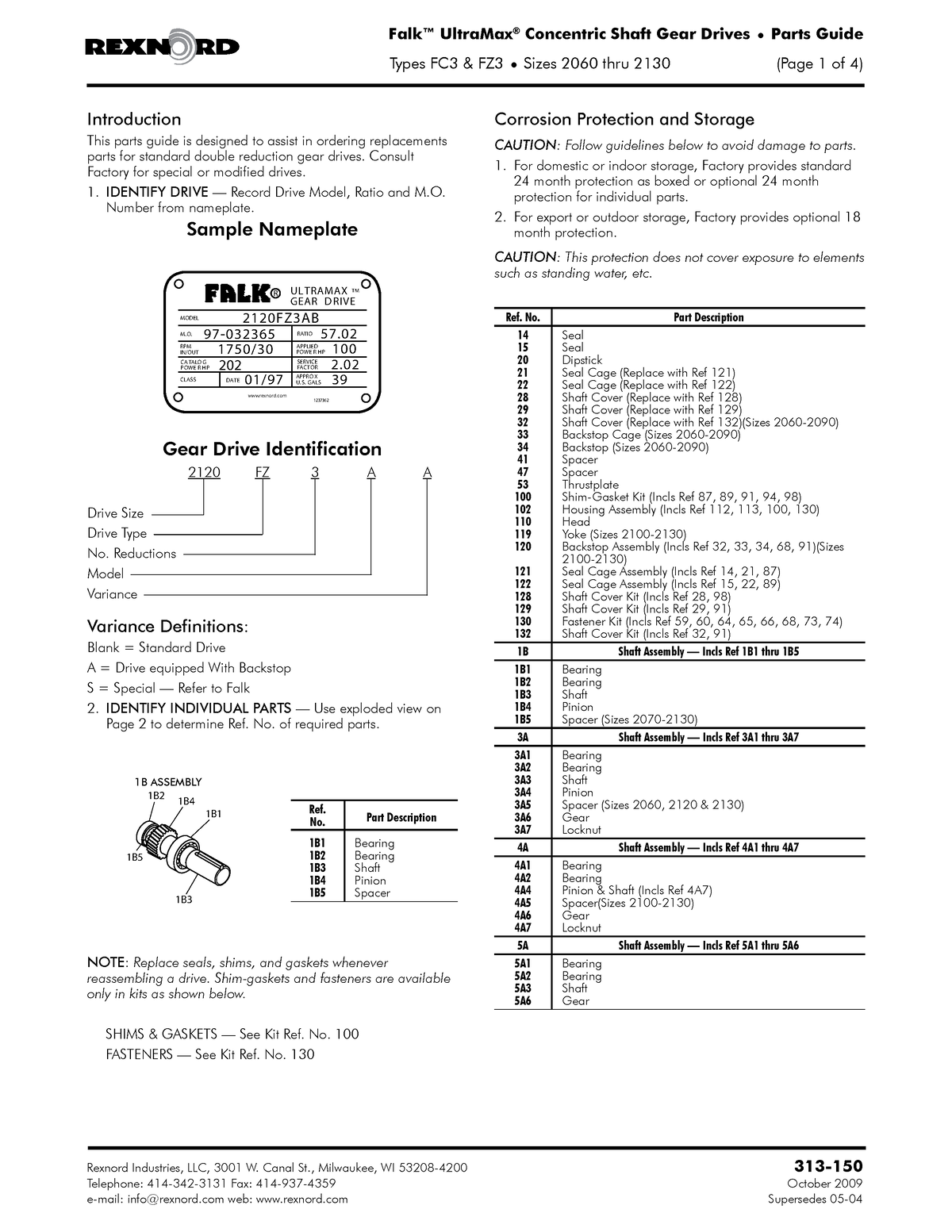 313-150 Falk-Ultra Max-Type-FC3,-FZ3,-Sizes-2060-2130-Concentric-Shaft ...