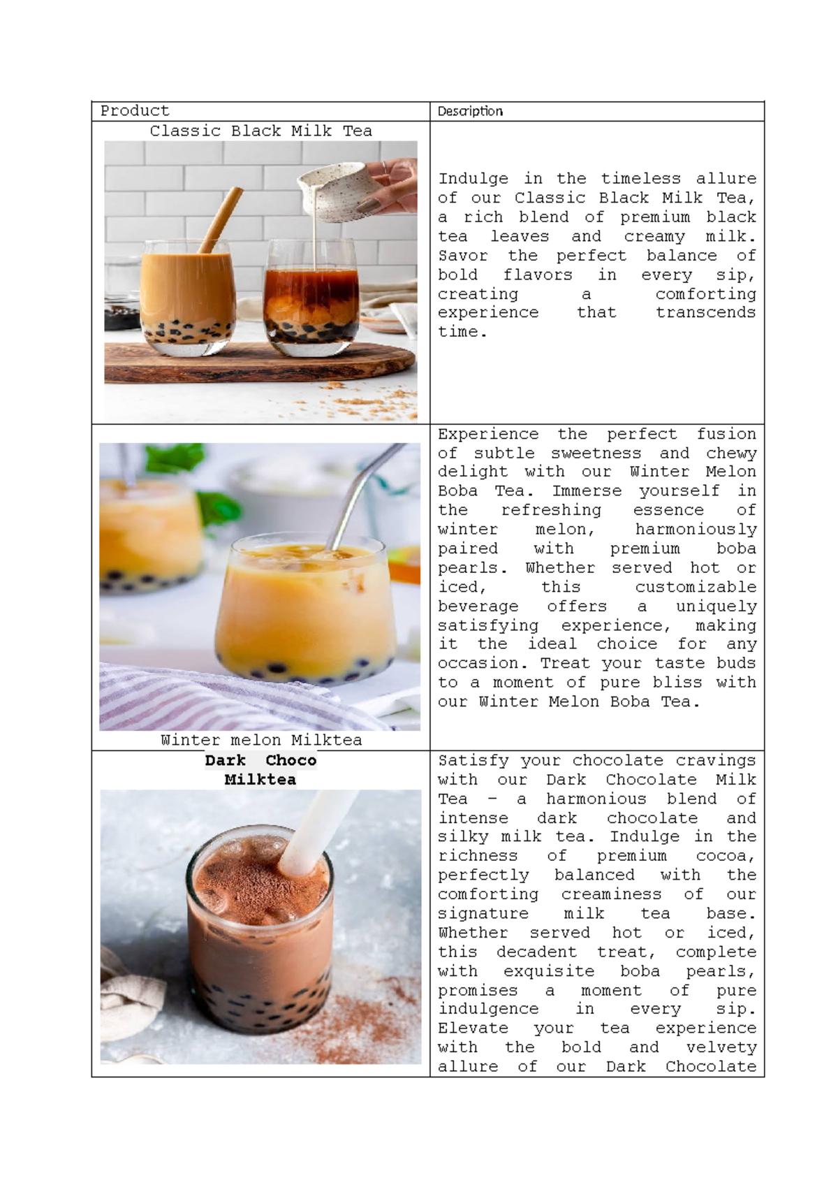 Product done 2 - none - Product Description Classic Black Milk Tea ...