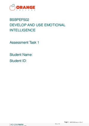 Bsbstr 602 Student Assessment Tasks- Knowledge Questions - BSBSTR602 ...