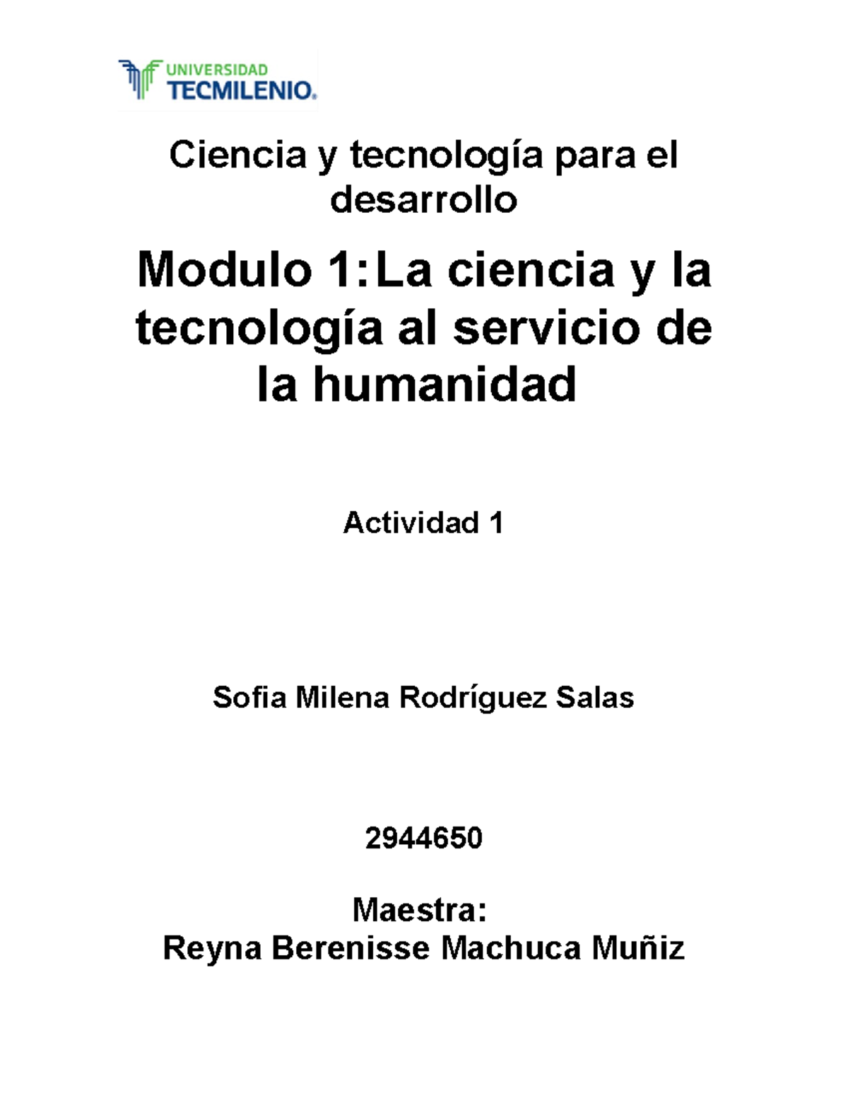 Actividad 1 Ciencia Y Tecnologia PARA EL Desarrollo - Ciencia Y ...