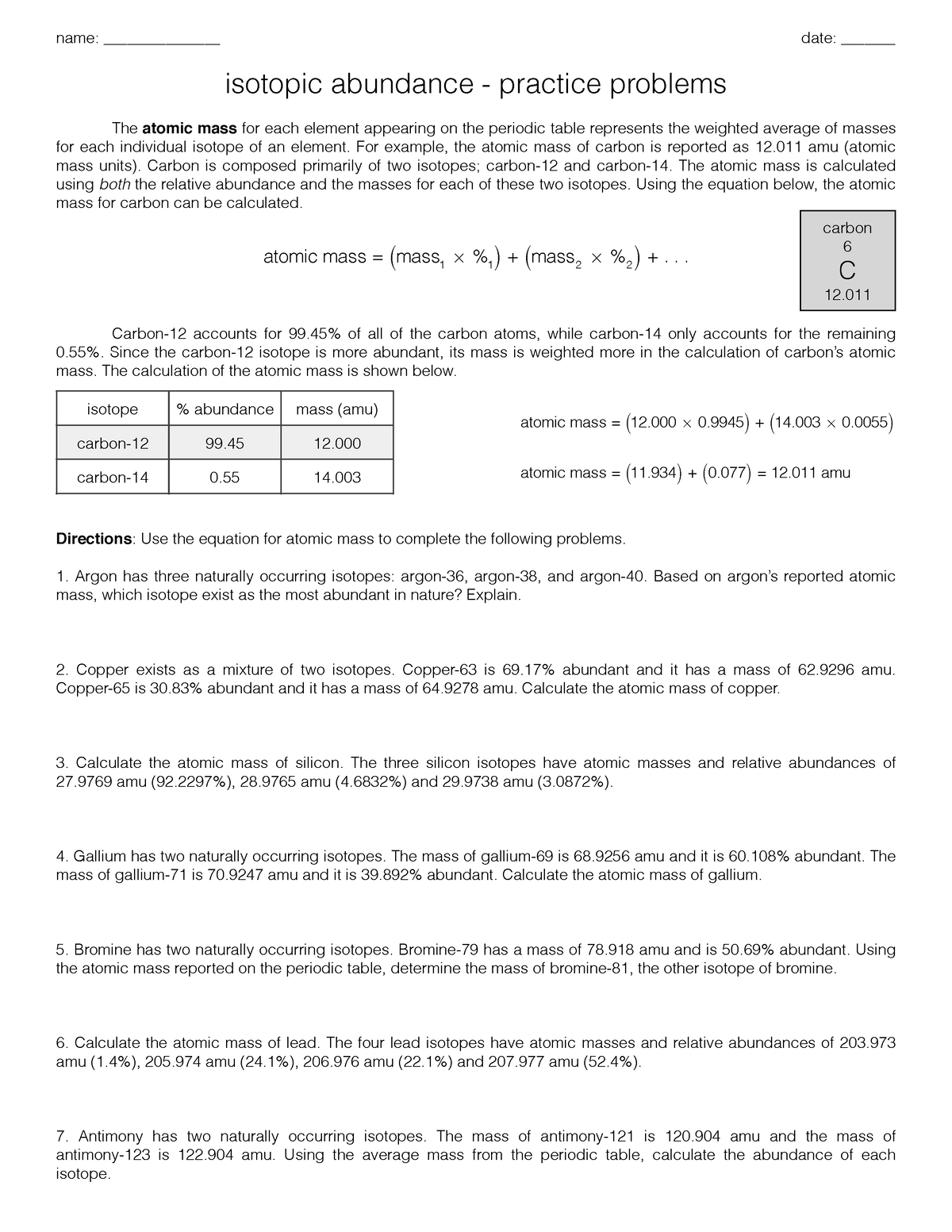 isotopic-abundance-practice-problems-name-date-isotopic-abundance