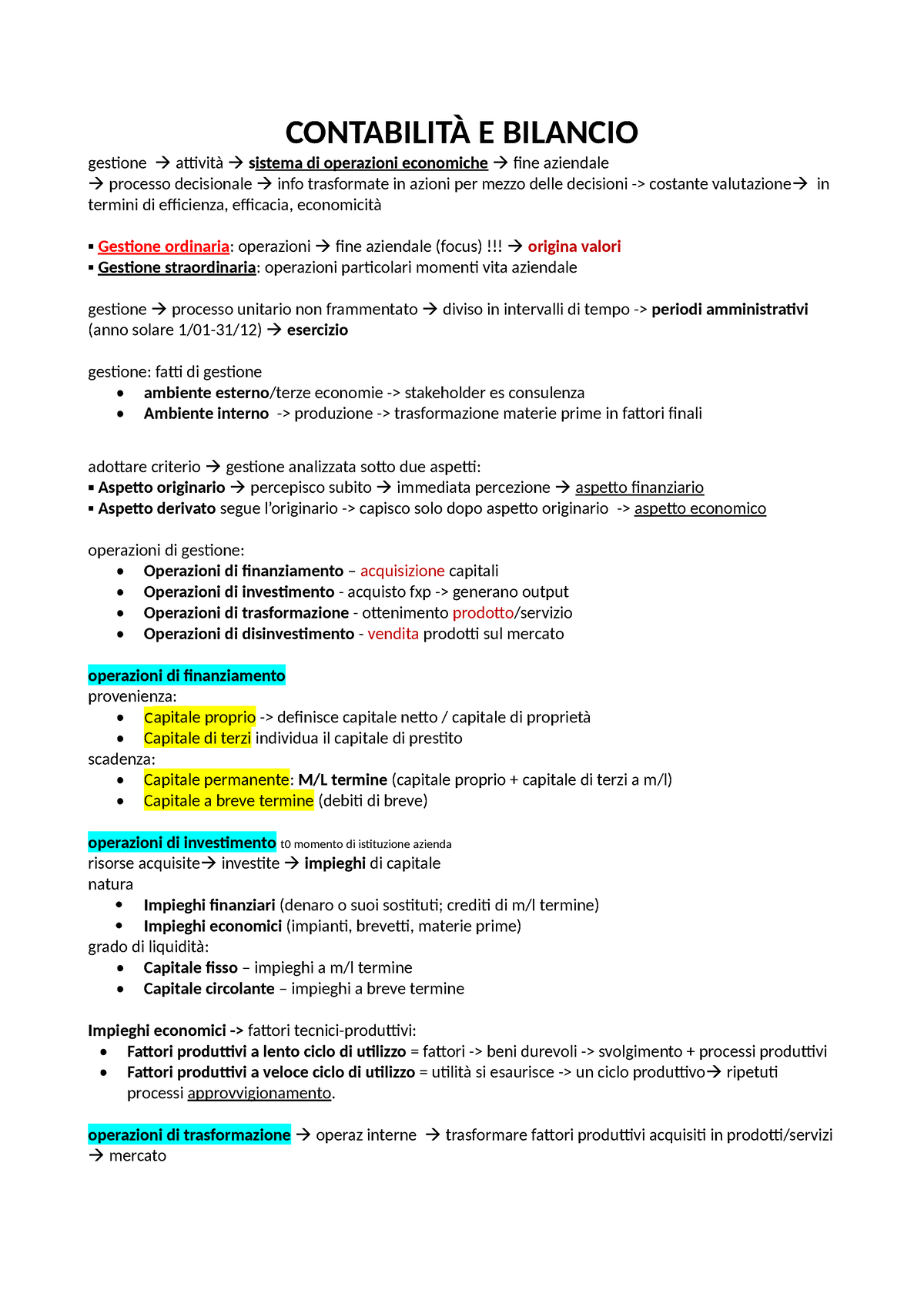 Contabilità E Bilancio - CONTABILITÀ E BILANCIO Gestione Attività ...