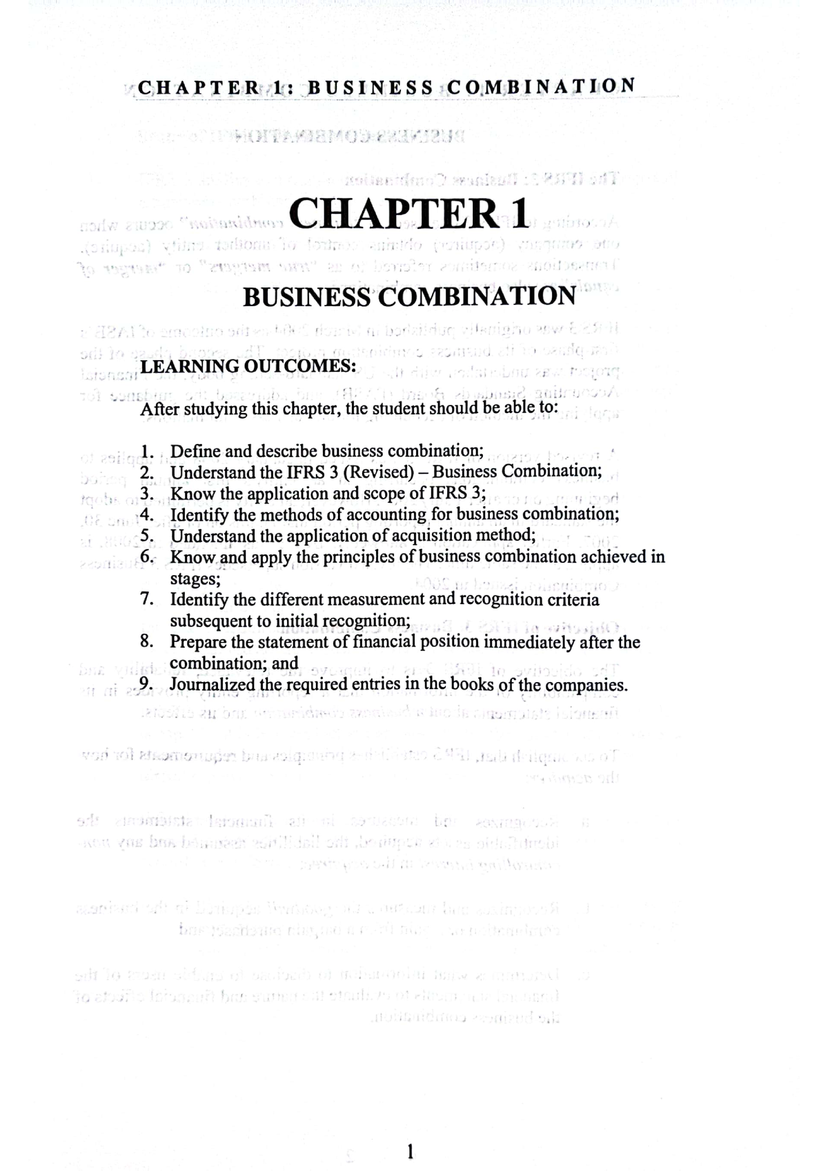 Accounting For Business Combination Chapter 1 - Bachelor Of Science In ...