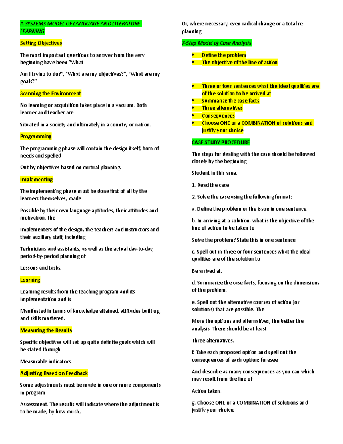 Prelim Notes - Language Programs and Policies - A SYSTEMS MODEL OF ...