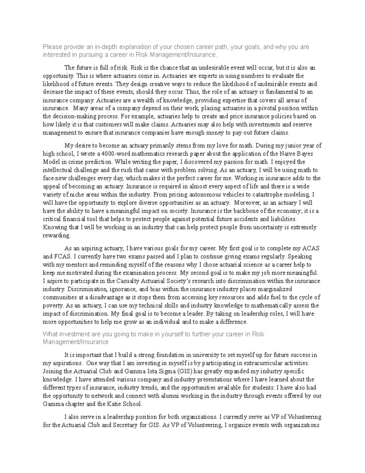 Essays - Lecture notes - Please provide an in-depth explanation of your ...